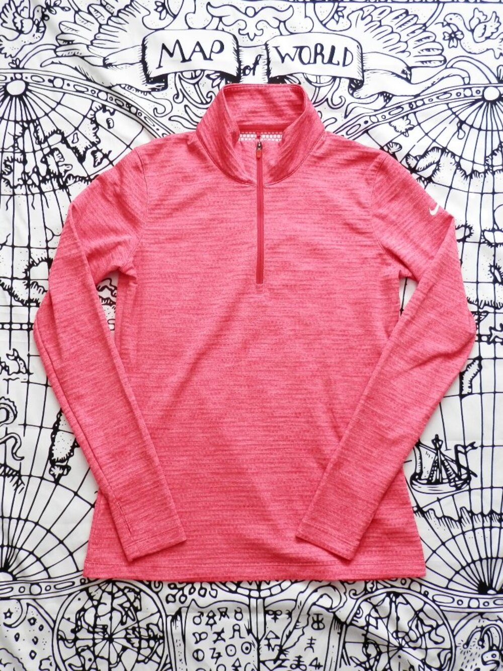 Nike Golf Women's Pink Dri-Fit Quarter Zip Long Sleeve Pullover, Size M